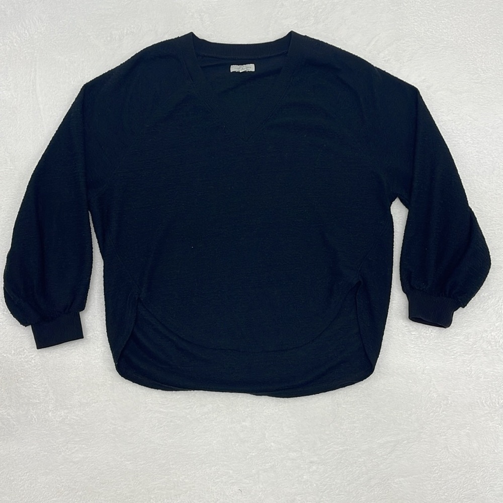 Lucky Brand V-Neck Black Sweater Womens sz Small